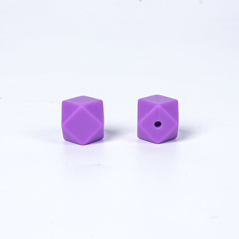 Al por mayor 50 piezas de 50 piezas de 17 mm de forma hexagonal de silicona